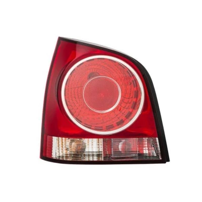 Abbildung von HELLA 2VA 965 303 071 Rückleuchte links P21/4W, P21W, PY21W, R5W 12 glasklar, Rot mit Glühlampen Lampenträger VOLKSWAGEN: Polo IV Schrägheck