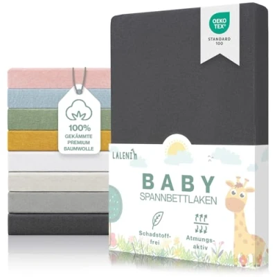 Abbildung von Spannbettlaken Premium für Beistellbett Atmungsaktives Spannbetttuch, Laleni, Gummizug: rundum, (1 Stück), 100% Baumwolle (150 g/m)