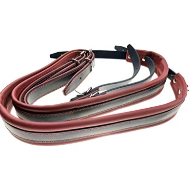 Abbildung von Akkordeon gurt leder 4cm rot Schulterriemen
