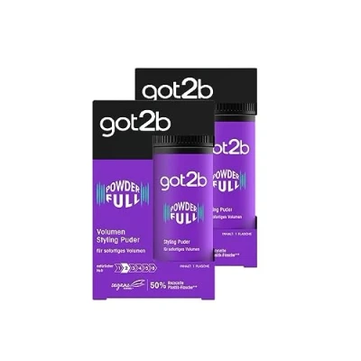 Abbildung von got2b Styling Puder Powderfull (10 g), Haarpuder verleiht sofortiges Volumen direkt am Ansatz, Volumenpuder mit leichter Formel für natürlich aussehenden Halt, 2x 10 g