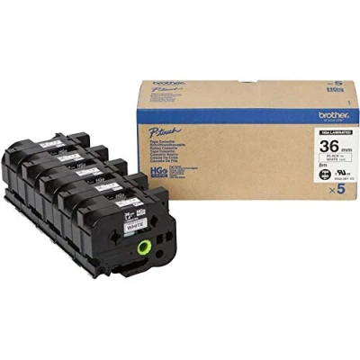 Abbildung von Brother HGe 261v5 (36 mm) Schwarz bis weiß Tape