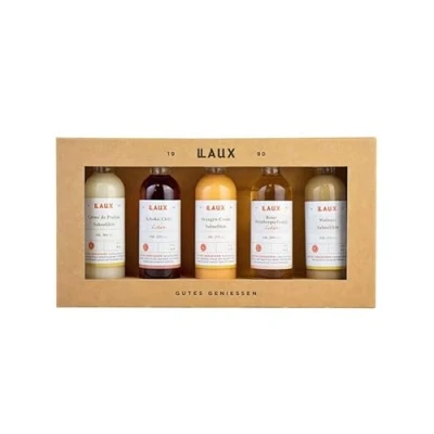 Abbildung von LAUX Likör Geschenkbox Premium Probierset mit 5 Edlen Sorten Aus Hochwertigen Zutaten Ohne Künstliche Aromen (5 x 40ml) Geschenk zu Ostern