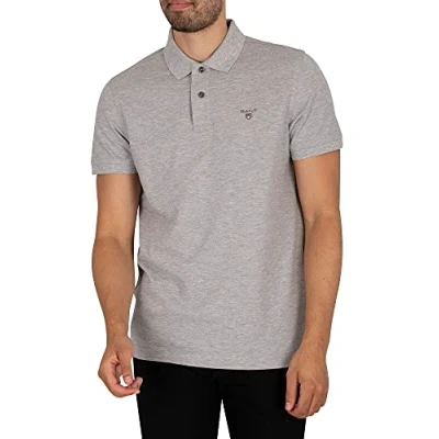 Abbildung von GANT Original Rugger PLUS SIZE Poloshirt, Herren, Größe: Medium, Grey melange