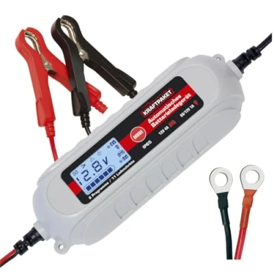 Abbildung von Dino KRAFTPAKET Automatikladegerät mit Batterietester &amp; Autobatterie Ladegerät (Akkutest, Auffrischen, Regenerieren, Ladeüberwachung)