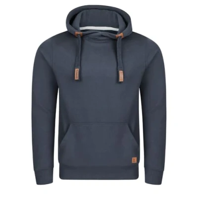 Abbildung von riverso Hoodie Herren Regular Fit RIVNiklas Kapuzenpullover Pullover Cross Over Kragen Blau L (L, Navy (BJD))