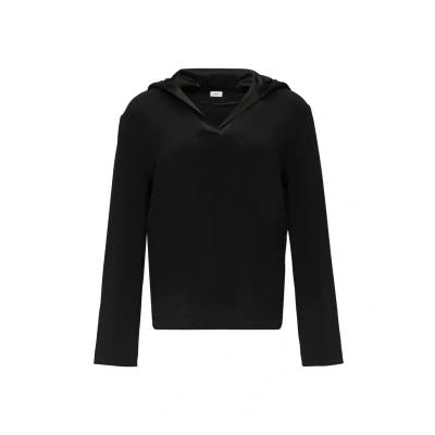 Abbildung von s.Oliver BLACK LABEL Kapuzenshirt aus Sweat mit Satin Details schwarz 34
