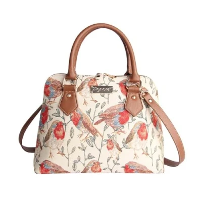 Abbildung von Signare Tapisserie Handtaschen Damen, Umhängetasche damen schultertasche und Umhängetaschen mit Vogel Design (Robin)