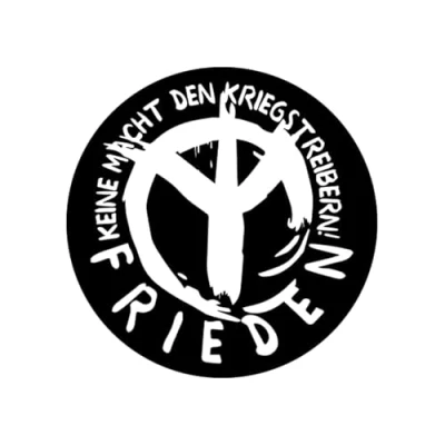 Abbildung von Sammys Shirt Store Frieden Keine Macht den Kriegstreibern Aufkleber 10 cm