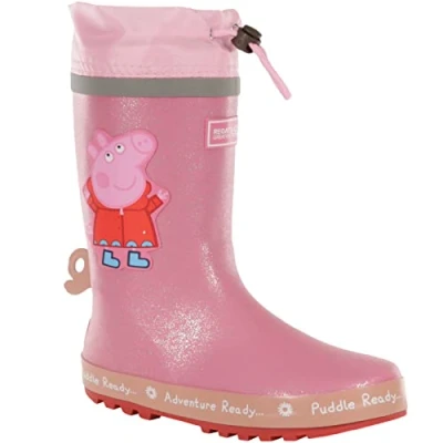 Abbildung von Regatta Peppa Pig wasserdichte Kinder Wanderstiefel. rosa