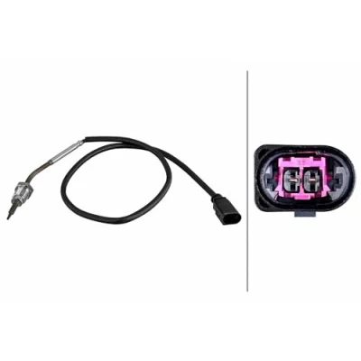 Abbildung von HELLA 6PT 010 376 791 Sensor, Abgastemperatur VOLKSWAGEN: Multivan 5 (7HM, Transporter Bus, Kastenwagen