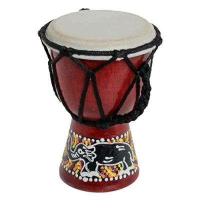 Abbildung von Kleine 15cm Deko Djembe Bongo Trommel Elefant