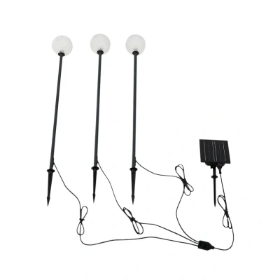 Abbildung von Lindby LED Solarleuchte Brindley, 3er Set, schwarz, Glas