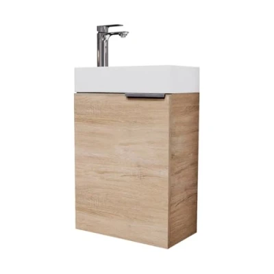 Abbildung von Planetmöbel Waschtisch mit Waschbecken (3er Set, 1 St), Badmöbel, Breite 40 cm, Soft Close Funktion, Bad Armatur