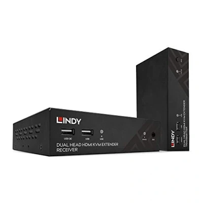 Abbildung von LINDY 39374 100m Cat.6 Dual Head HDMI, USB, IR &amp; RS232 HDBaseT KVM Extender