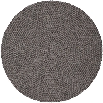 Abbildung von myfelt Filzkugelteppich Carl Ø 50 cm, ideal für Schlaf , Wohn Kinderzimmer, Flur &amp; Bad, Grau