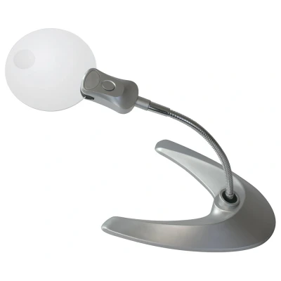 Abbildung von Lindner, LED Lupe, Tischmodell Linse 90 mm. Vergrößerung: 2x/6x pro Stk.