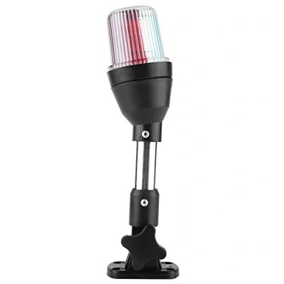 Abbildung von Keenso Marine Positionslichter, 12V 2,5W LED Navigationsleuchte Ankerlicht Küstenlinie Rot/Weiß/Grün Signallicht mit verstellbarer Basis