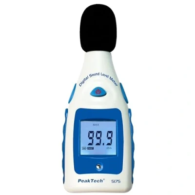 Abbildung von PeakTech Digital Schallpegelmessgerät 30 130 Db in A Bewertung, 1/2 Zoll Mikrofon, Klasse 2, Lärmmessung, 1 Stück, P 5175