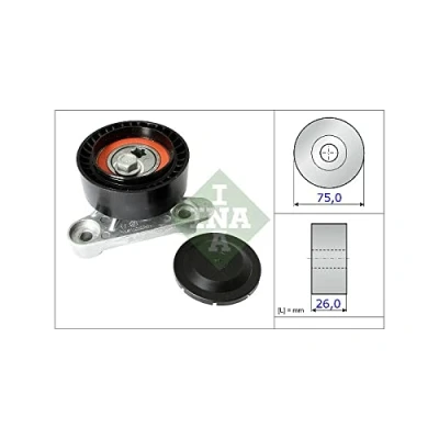 Abbildung von INA 531 0871 10 Spannrolle VOLKSWAGEN: Polo V Schrägheck, Fox up! SEAT: Ibiza 4 Sportcoupe