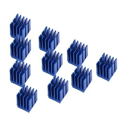 Abbildung von Bewinner 10 stücke Blau Aluminium Schrittmotor Treiber Kühlkörper Kühlrippen Kühler 3D Drucker Teile für TMC2100
