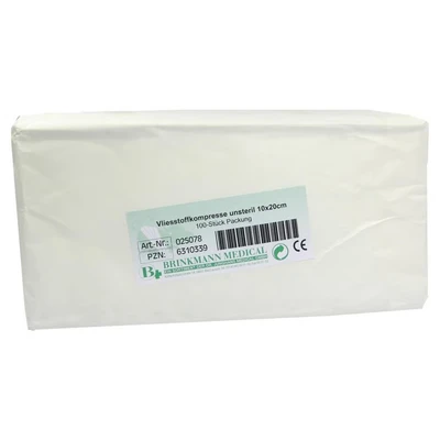 Abbildung von Vliesstoff kompressen Unsteril 10x20 cm 100 St