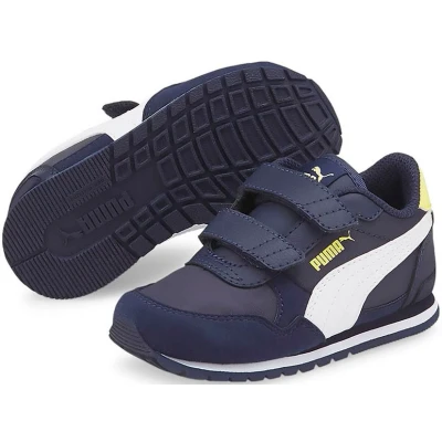 Abbildung von Puma ST Runner Unisex Sneaker low für Kinder, Größe: 21, Peacoat/lemon sherbert Schuhe