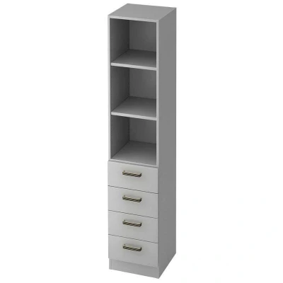 Abbildung von HAMMERBACHER Regalschrank 7600 SG, V7600/5/5/SG lichtgrau