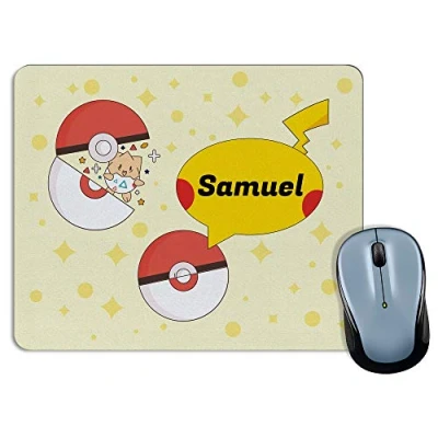 Abbildung von Personalisierte Mauspad mit Namen. Geschenke für Fans. Verschiedene Modelle 18x22cm Rechteckig. Pika