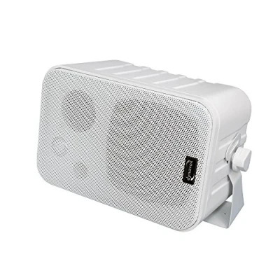 Abbildung von Dynavox 3 Wege Mini Box mit Halterung für Wandmontage, Paar, kleiner Surround Lautsprecher Heimkino, weiss