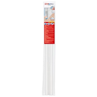 Abbildung von tesa Türbodendichtung tesamoll Zugluftstopper für glatte Böden, einfache Montage, (Packung, 1 St), Zuglufstopper Parkett , Laminat &amp; Fliesenböden weiß