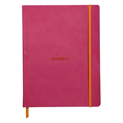 Abbildung von Rhodia 117512C Notizheft (mit weichem Umschlag, liniert, 80 Blatt, 19 x 25 cm), Himbeer