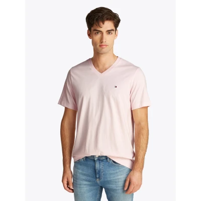 Abbildung von Tommy Hilfiger Essential V NECK TEE Tshirt basic, Herren, Größe: Small, Light pink