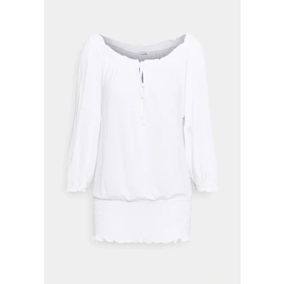 Abbildung von LASCANA Carmenshirt mit 3/4 Ärmeln, Blusenshirt Bindeband und Gummizug