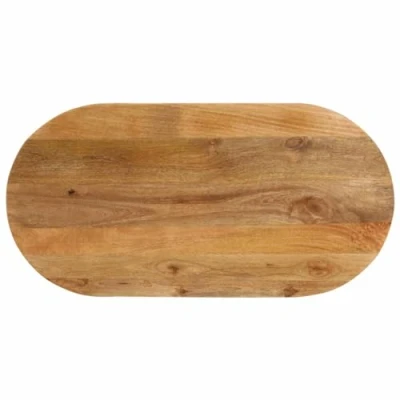 Abbildung von vidaXL Tischplatte, Holzplatte für Tisch Esstisch Couchtisch, Ersatztischplatte Massivholzplatte, 110x50x2,5cm Oval Massivholz Mango