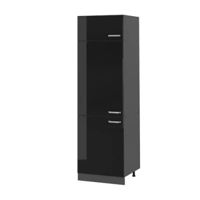 Abbildung von Vicco Kühlumbauschrank R Line, Schwarz Hochglanz/Anthrazit, 60 cm