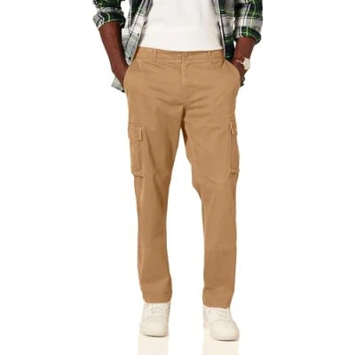 Abbildung von Amazon Essentials Herren Gerade geschnittene Stretch Cargohose (erhältlich in Big &amp; Tall), Dunkles Khakibraun, 42W / 32L