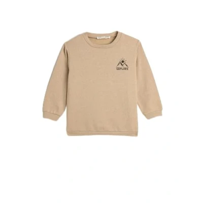Abbildung von Koton Boys Basic Sweatshirt Long Sleeve Crew Neck Nature Printed Detail Soft Interior