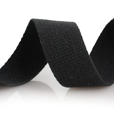 Abbildung von Trimz Baumwoll Gurtband, strapazierfähig, 45 m x 25 mm, Schwarz