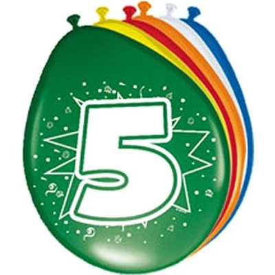 Abbildung von Ballons 5 Jahre 8 Stücke