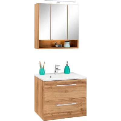 Abbildung von HELD MÖBEL Badmöbel Set &quot;Soria&quot;, (2 St.), Waschtisch Breite 60 cm, Spiegelschrank