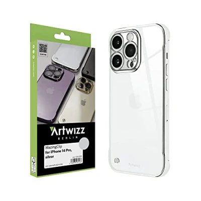 Abbildung von Artwizz MazingClip Schutzhülle kompatibel mit iPhone 14 Pro Ultra Schlanke Design Hülle für echtes Gefühl, Silber