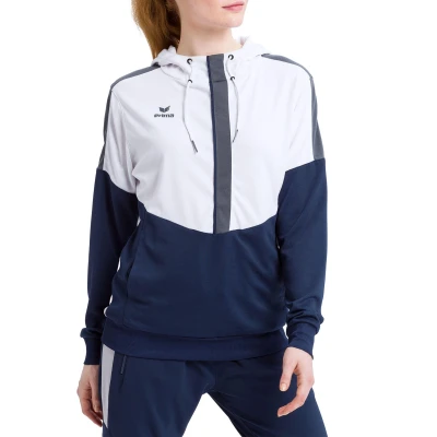 Abbildung von Erima Squad Hoody Damen weissblaugrau, 44