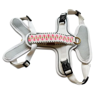 Abbildung von Premium Hundegeschirr Gepolstert mit Reflektoren und Haltegriff XS / Pink Beige