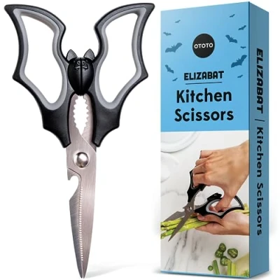 Abbildung von NEU!! Elizabat Küchenschere von OTOTO Niedliche Fledermaus Küchenschere, Schere, Küchenutensilien Fledermäuse, Halloween Geschenke, Kochschere, Küchenhelfer, gruselige Geschenke