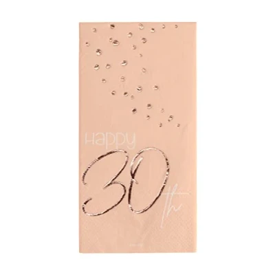 Abbildung von Folat 67230 Servietten Elegant Lush Blush Jahre 33x33cm 10 Stück, Zahl 30