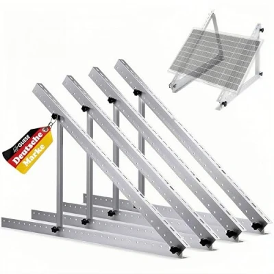 Abbildung von GLIESE Solarmodul Halterung 114cm,Solarmodule Montageset Aufständerung 0 90,Photovoltaik Halterungen, für 100W 600W Flachdach Wandmontage Photovoltaik Balkon (2 Paare ) 45 Zoll Solarpanel