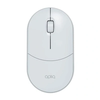 Abbildung von Aptiq kabellose Maus Weiss Bluetooth + USB (Dual Modus) neutral leise und präzise