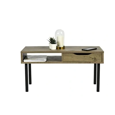 Abbildung von Iris Ohyama, Wohnzimmertisch, Couchtisch mit Stauraum, Schublade, Offenes Fach/lange Beine Schutz, Zeitgenössisch, Büro, Schlafzimmer Center table WCT 800 Aschbraun