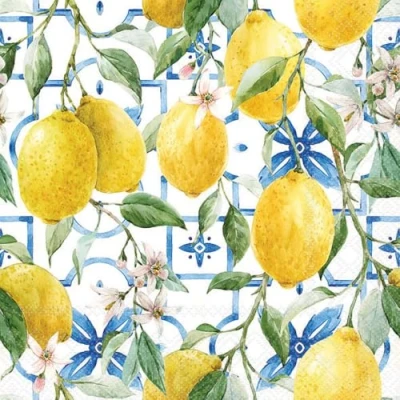 Abbildung von Ambiente® Papierserviette Mediterrane Zitronen, (20 St)