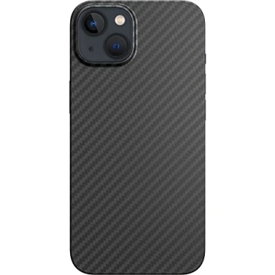 Abbildung von Black Rock Hülle Carbonhülle Case Ultra Dünn Passend für Apple iPhone 14 Aramid Handyhülle, Fiber Cover, Kabellos Laden, Premium (Schwarz)